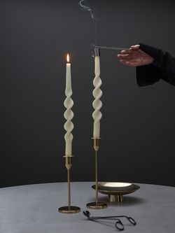 Набор из двух свечей кремового цвета из коллекции Essential, 35 см