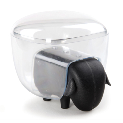 Держатель для ватных дисков Sheep чёрный-прозрачный Qualy