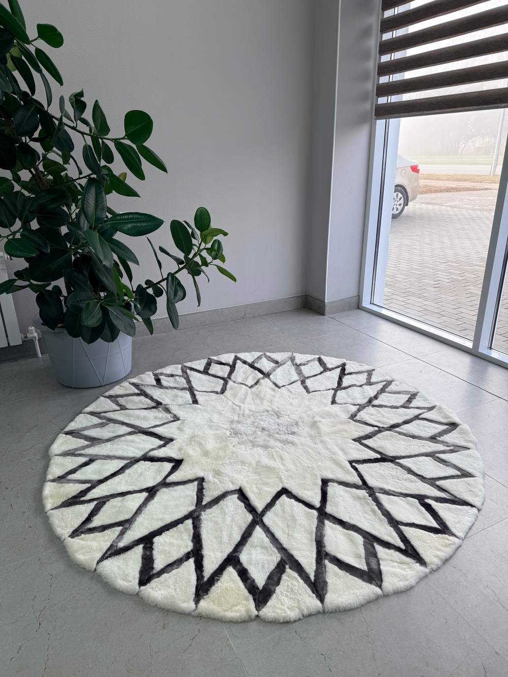 Ковер шкура натуральная овчина меховой