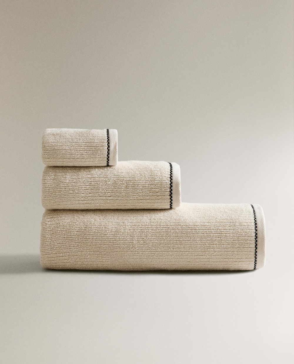 Zara Home Полотенце для лица и рук из хлопка, piaskowy · 8548/013