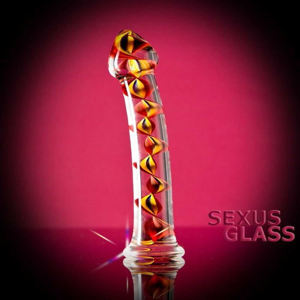 Нереалистичный фаллоимитатор Sexus Glass, 17,4 см