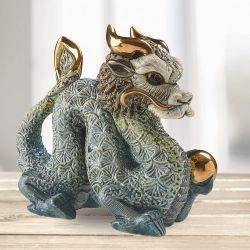 De Rosa Rinconada Статуэтка коллекционная Китайский Дракон голубой