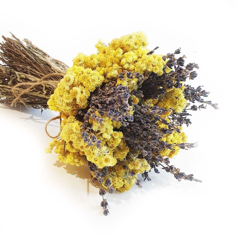 Букет Лаванда и бессмертник 20х20 см