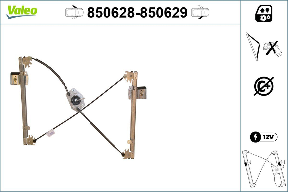VALEO - 850628-VAL - Window Regulator