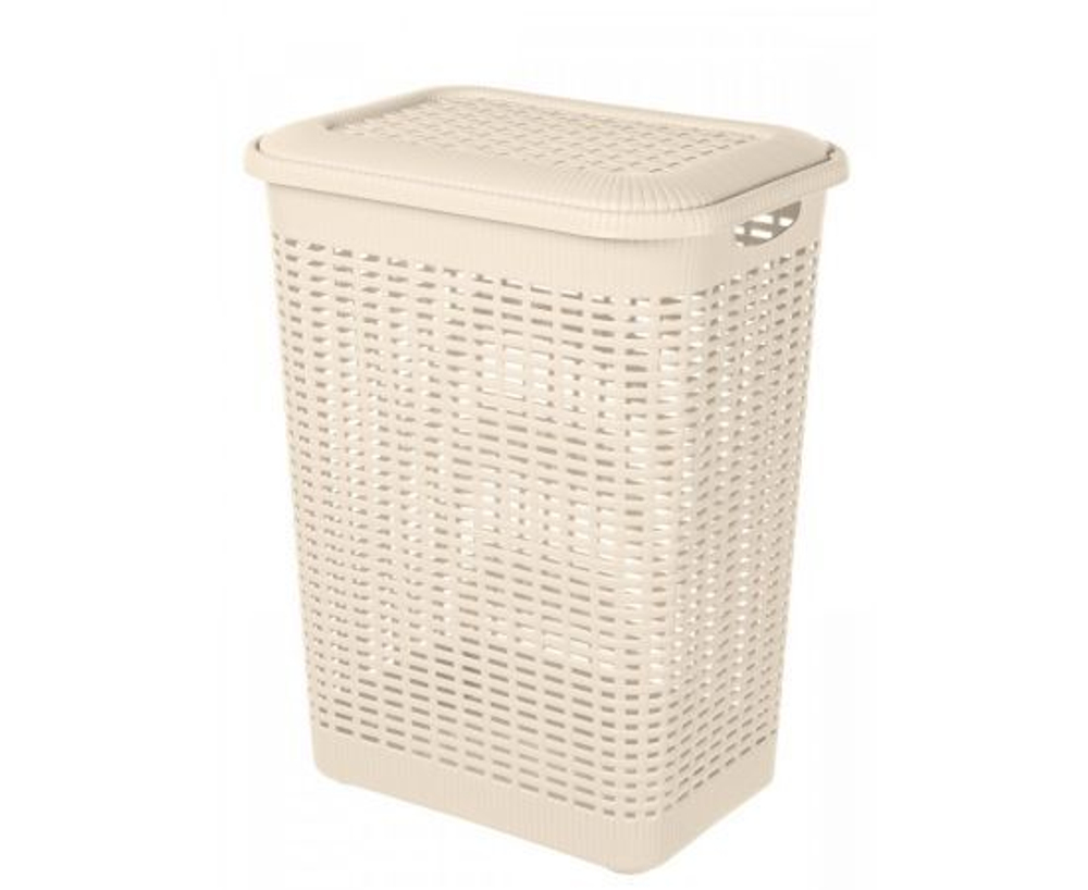 Корзина для белья с крышкой econova, 30 л, 37*26*46,5