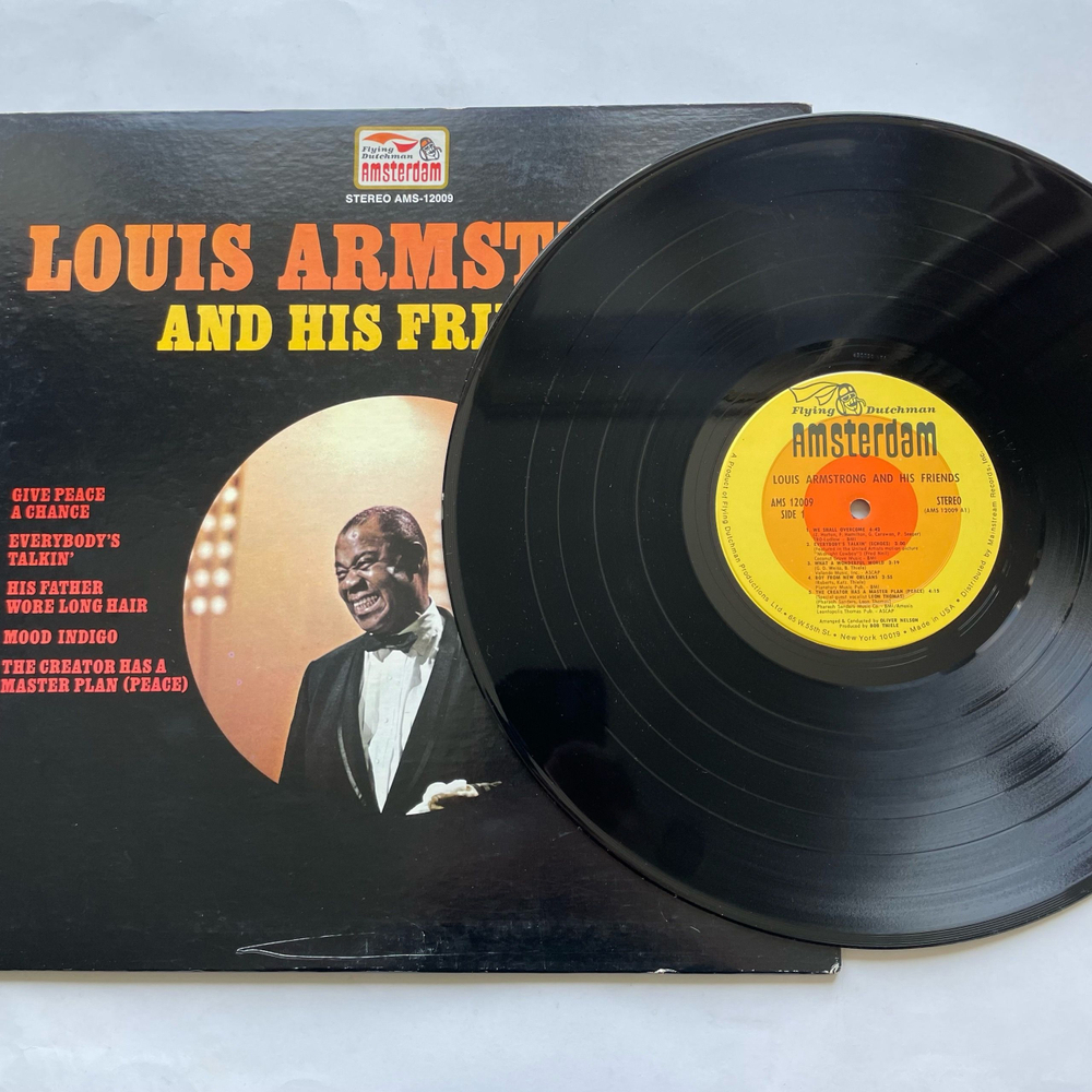 Винтажная виниловая пластинка LP Louis Armstrong And His Friends (США 1970) What A Wonderful World