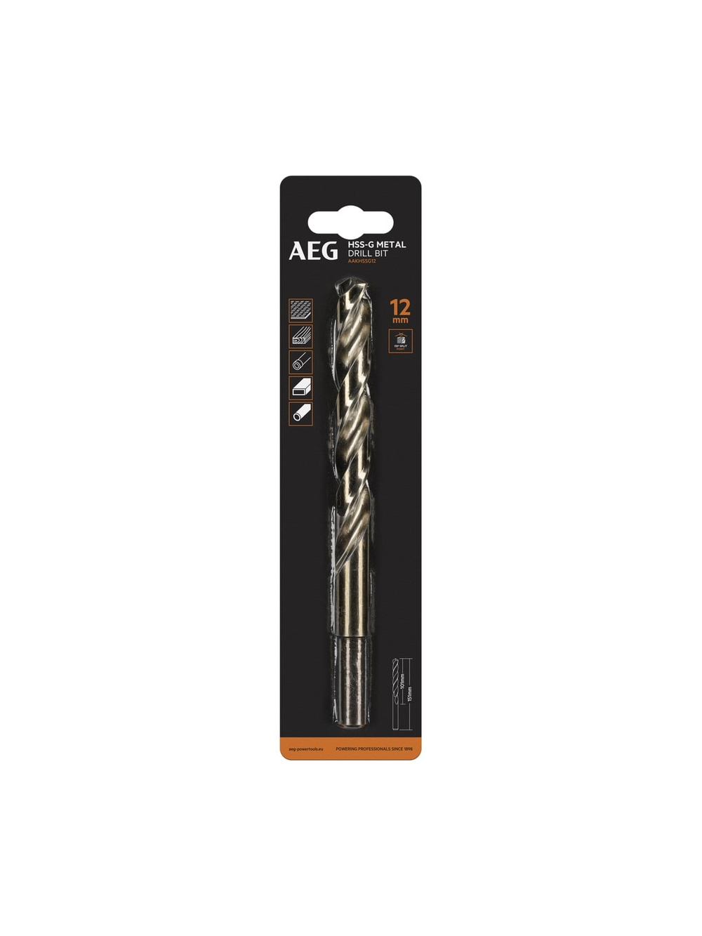 Сверло по металлу HSS-G (12х101х151 мм) AEG AAKHSSG12 4932479319
