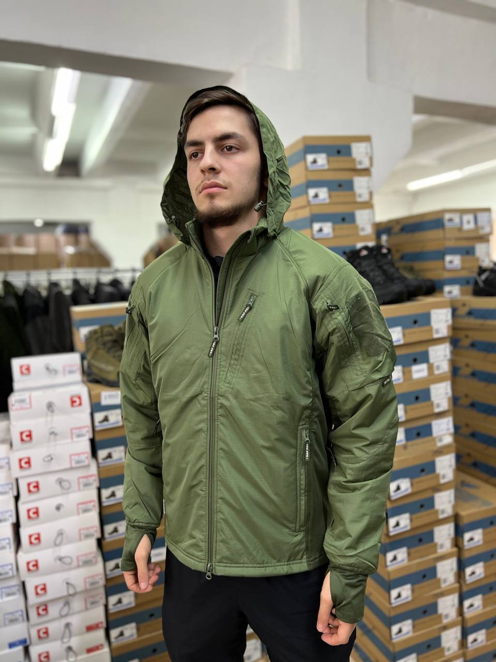 Куртка с мягкой подкладкой / олива
