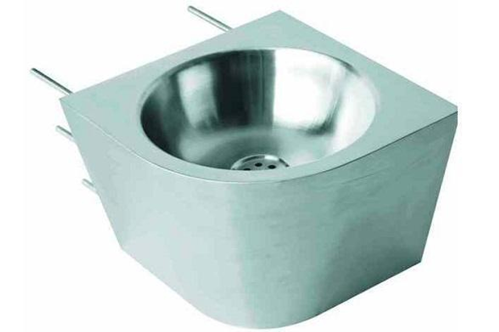 Раковина настенная полукруглая левая нерж. сталь NOFER 13036.PL.S матовый