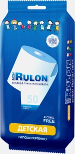 Туалетная бумага Mon Rulon детская влажная 50 листов