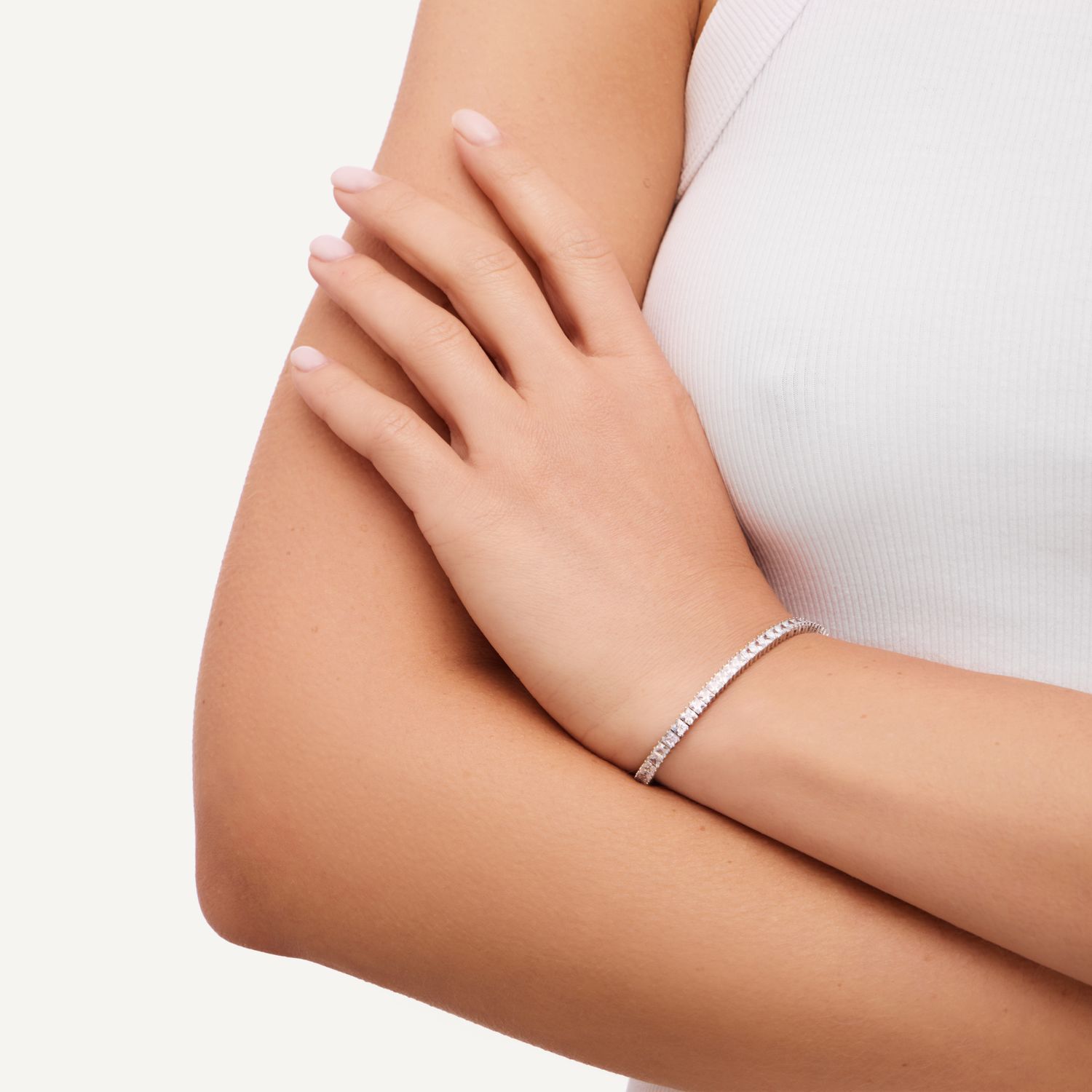 Браслет Tennis Bracelet - Delicate Square