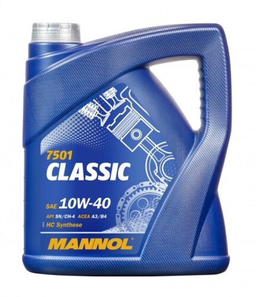 MANNOL 7501 Classic H.P. 10W-40 SN/CF Масло моторное 4л
