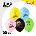 Шар латексный 35см С ДР! Эгги гонки (Ассорти)