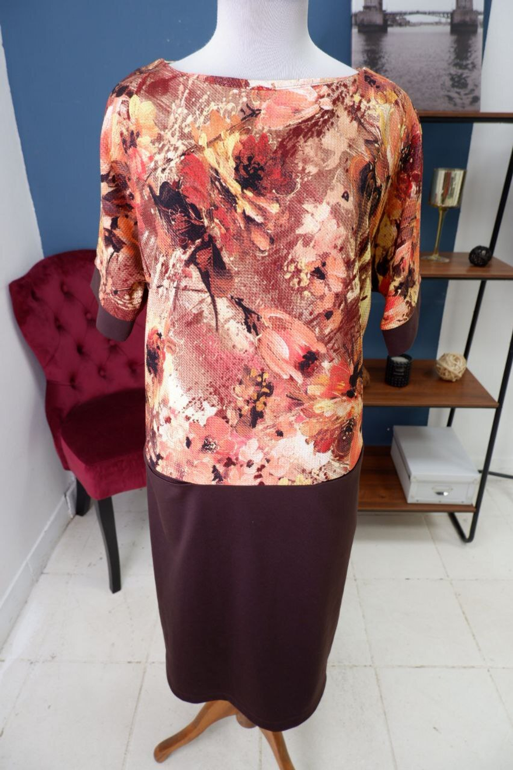 Платье Magda комбинированное 44 размер, новое