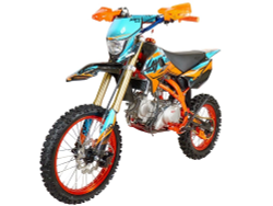 Питбайк KAYO EVOLUTION YX140EM 17/14 KRZ (механ. сцепл., эл. стартер 2022 г.)