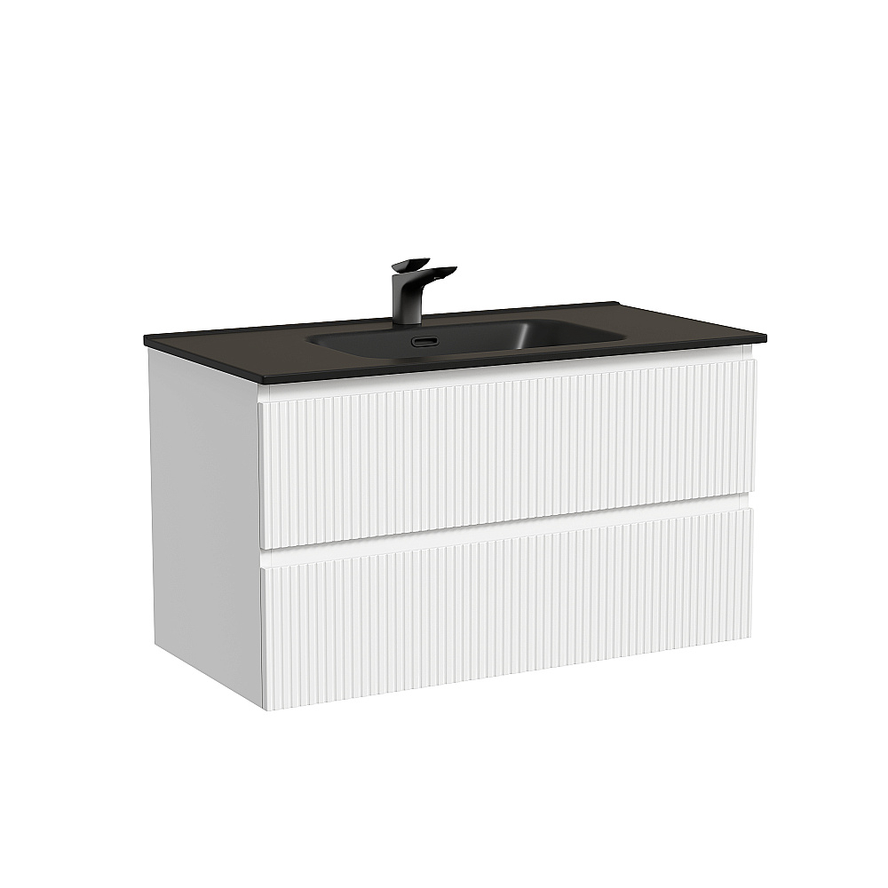 Тумба с раковиной Sancos Snob R 90 SNR90W белая матовая