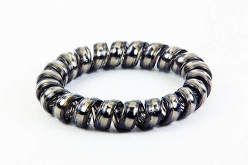 Резинка для волос "Спираль" (темный металлик)