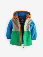 Куртка непромокаемая с капюшоном для мальчика Next Q53-240, Серый, Зеленый, Синий