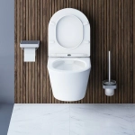 Унитаз подвесной Damixa Skyline DX35C1700SC белый, с крышкой микролифт, безободковый