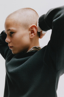 ZARA БАЗОВОЕ ТРИКОТАЖНОЕ ПОЛО, ЗЕЛЕНЫЙ/СЕРЫЙ