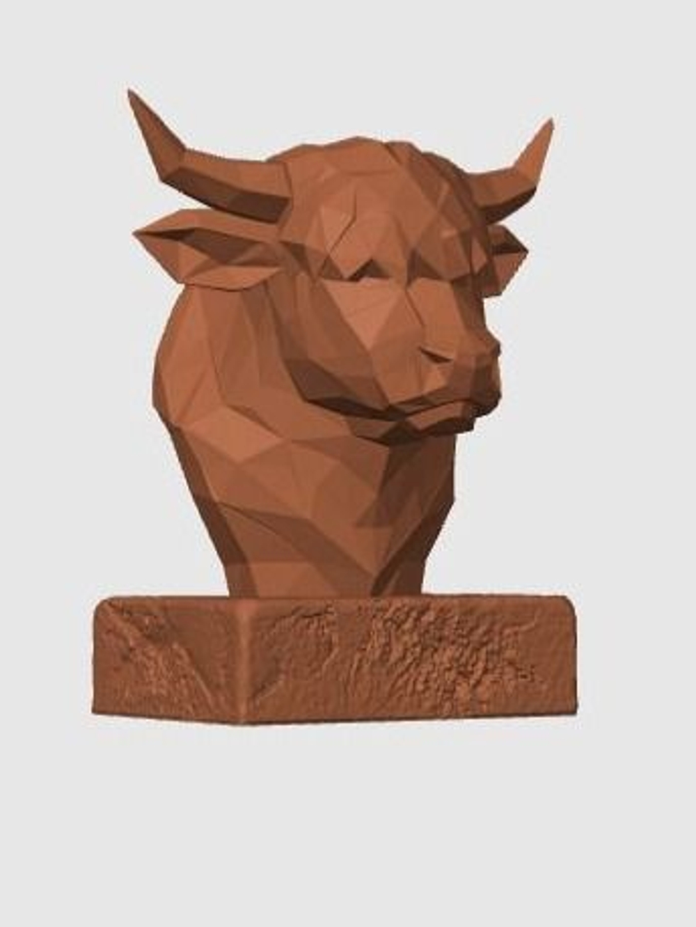 Низкополигональная Горная Корова
