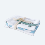 Сет из 3х муслиновых салфеток Mjölk Крокодилы/Краски/Глазки