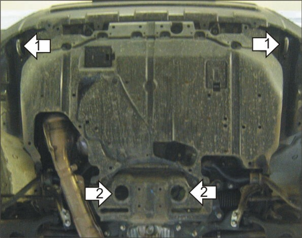 Защита картера Двигателя. 2 мм, Сталь. для Subaru Forester 2008-2013 MOTODOR.02219