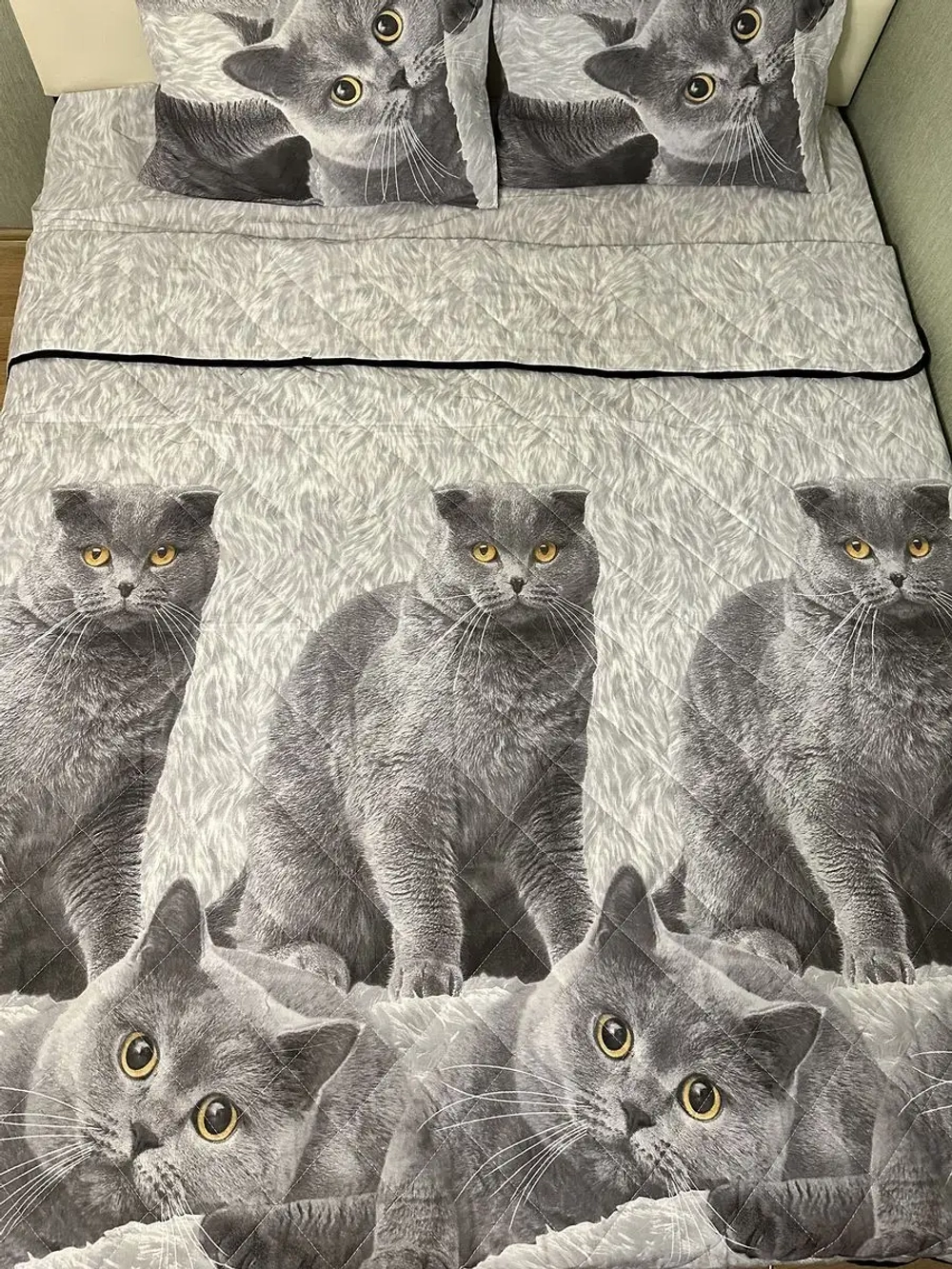 Одеяло покрывало хлопковое всесезонное стеганное евро