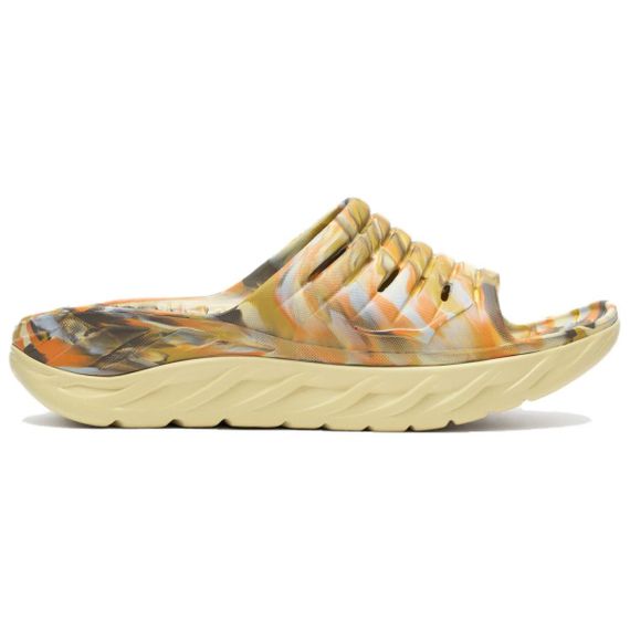 Hoka One One Ora Recovery Slide Swirl 'Yellow'