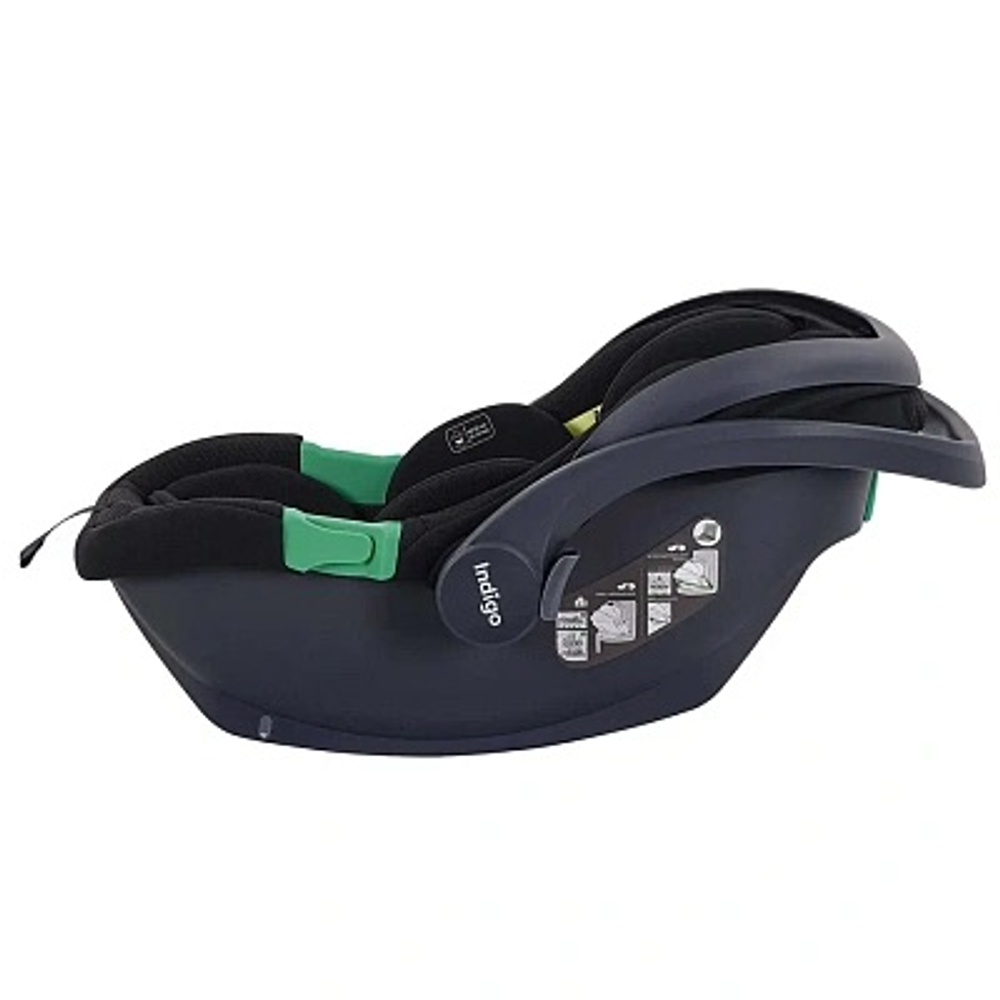 Автолюлька Indigo Minky I-Size с базой 0+ (40-87см) черный