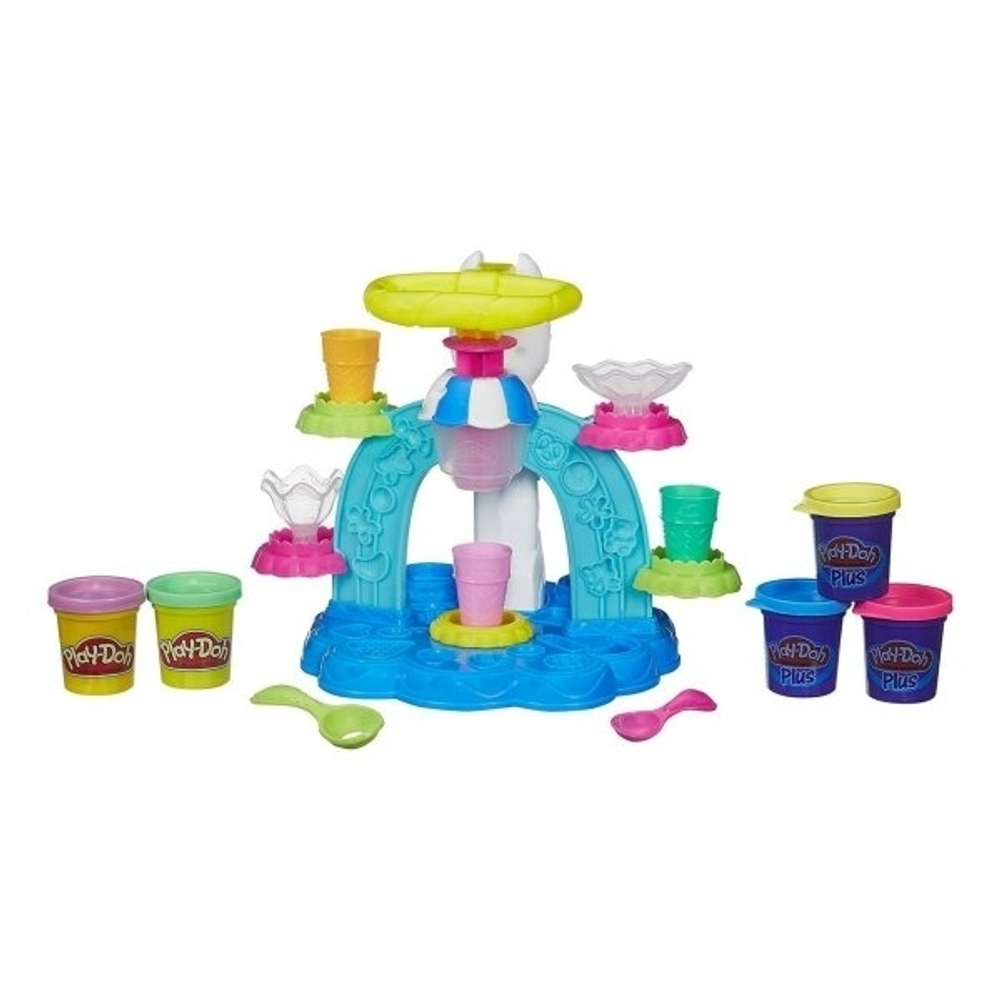 Игровой набор для лепки, набор пластилина Play-Doh, Плей До "Swirl & Scoop Ice Cream" Фабрика Мороженого