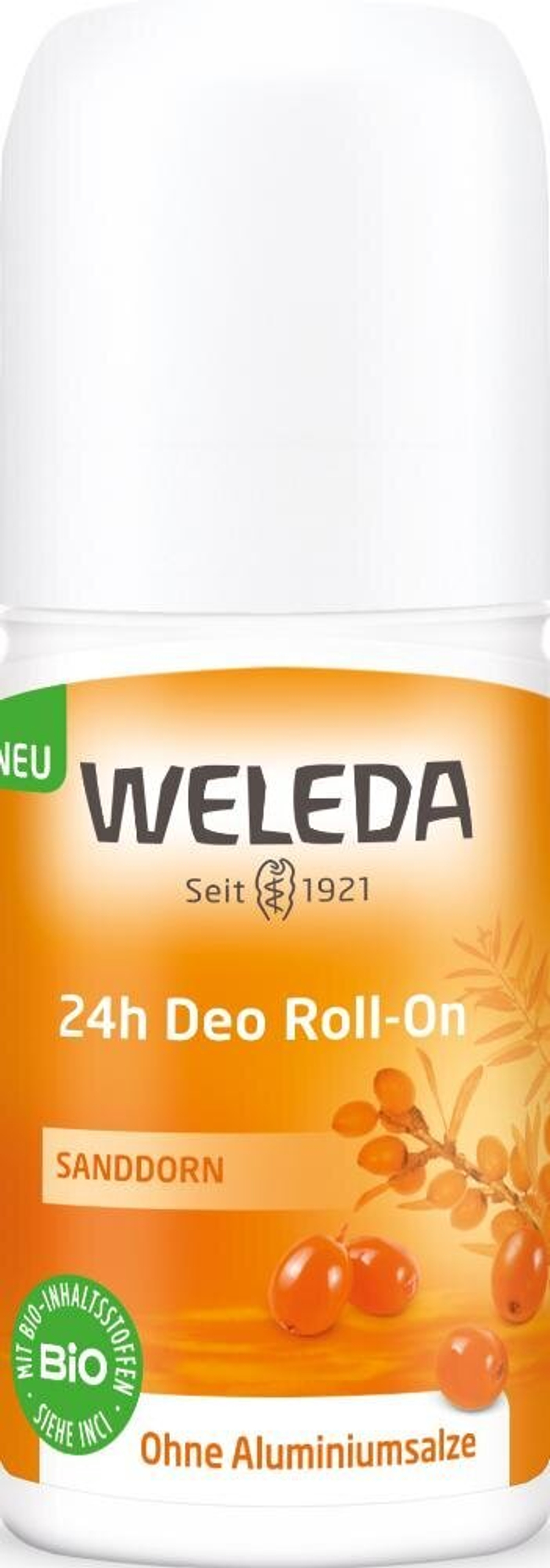 Облепиховый шариковый дезодорант 24ч Weleda, 50 мл