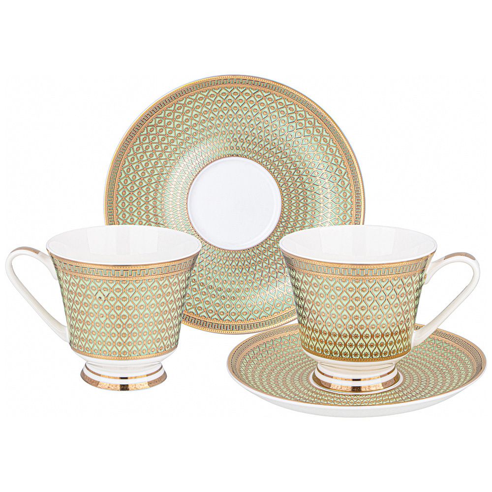 ЧАЙНЫЙ НАБОР LEFARD "ЗОЛОТАЯ СЕТКА" HА 2 ПЕР. 4 ПР. 270 МЛ МЯТНЫЙ (КОР=10НАБ.)