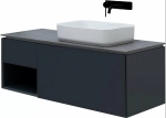 Тумба с раковиной Allen Brau INFINITY 120 1+1 антрацит матовый