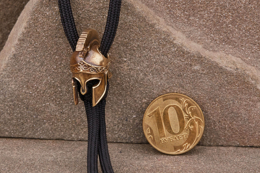 Бусина на темляк Шлем греческий от мастерской Крымская бронза