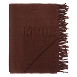 Плед мохеровый шоколадного цвета из коллекции essential, 130х180 см