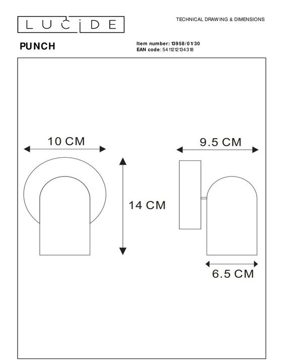 Спот Lucide Punch 13958/01/30