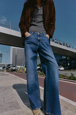 ZARA ДЖИНСЫ RELAXED SLIM С НИЗКОЙ ПОСАДКОЙ Z1975, СИНИЙ