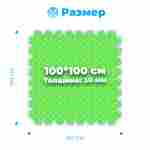 ЭВА-плитка зелено-жёлтая 100×100×3 см - мягкий коврик-пазл, пять линий, 10 шт.