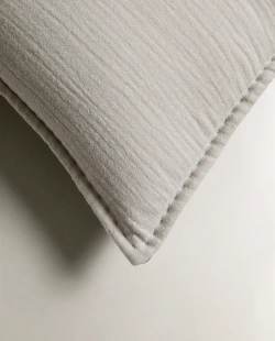 ZARA HOME НАВОЛОЧКА ДЛЯ ДЕКОРАТИВНОЙ ПОДУШКИ ДЛЯ ДЕТЕЙ ИЗ МУСЛИНА, СЕРЫЙ