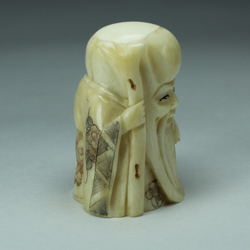 Нэцкэ Шоусин с посохом и персиком