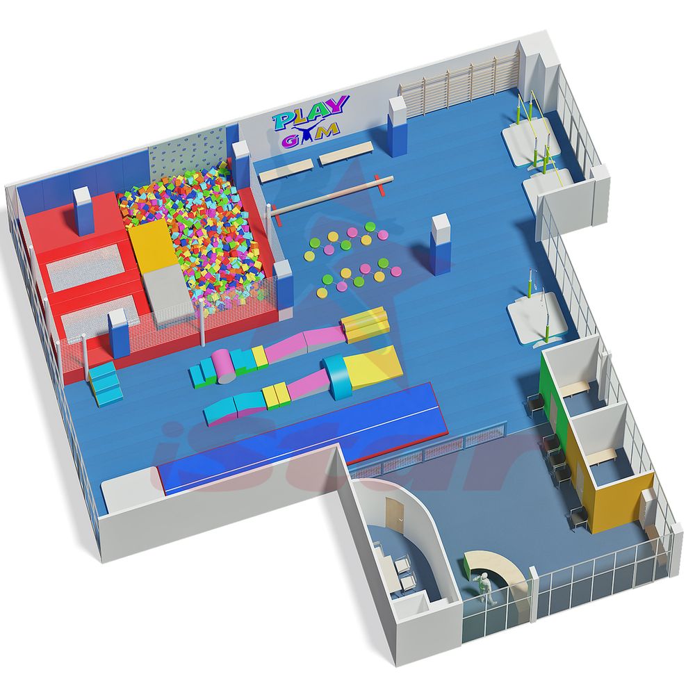 Гимнастический центр "Play Gym" - проект зала в торговом центре