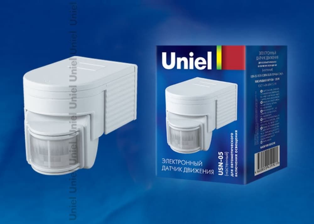 USN-05-180R-1200W-3LUX-12M-0,6-1,5m/s-WH Датчик движения. Картонная упаковка.