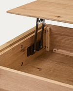 Подъемный журнальный столик Alguema из дубового шпона с натуральной отделкой 120 x 60 см