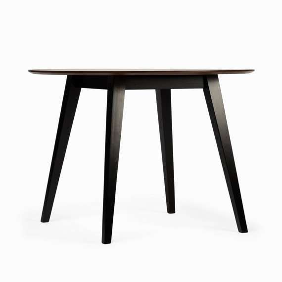 Обеденный стол Platon Ø107, шпон ясеня цвета какао