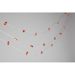 Садовая гирлянда ЭРА ERASF23-19 Божьи коровки на солнечной батарее 7м (длина рабочей части 5 метров) 2 режима 25 LED | Садовые декоративные светильники