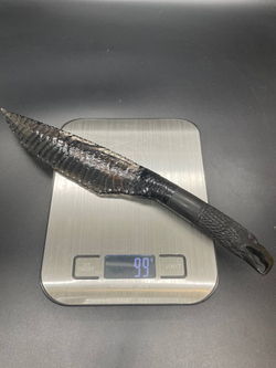 Обсидиановый клинок с рогом африканского буйвола гравировка Орел 29 см