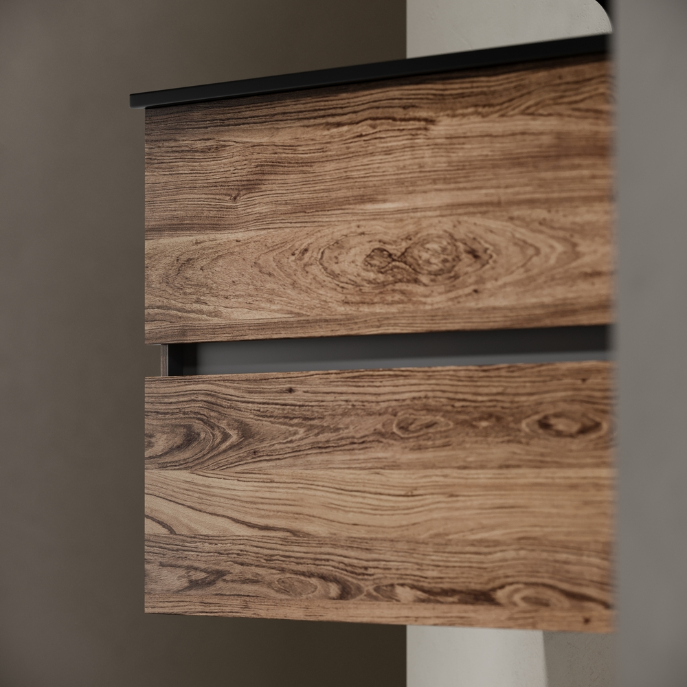 Тумба подвесная под раковину Sancos Urban, дуб чарльстон 1190х450х550