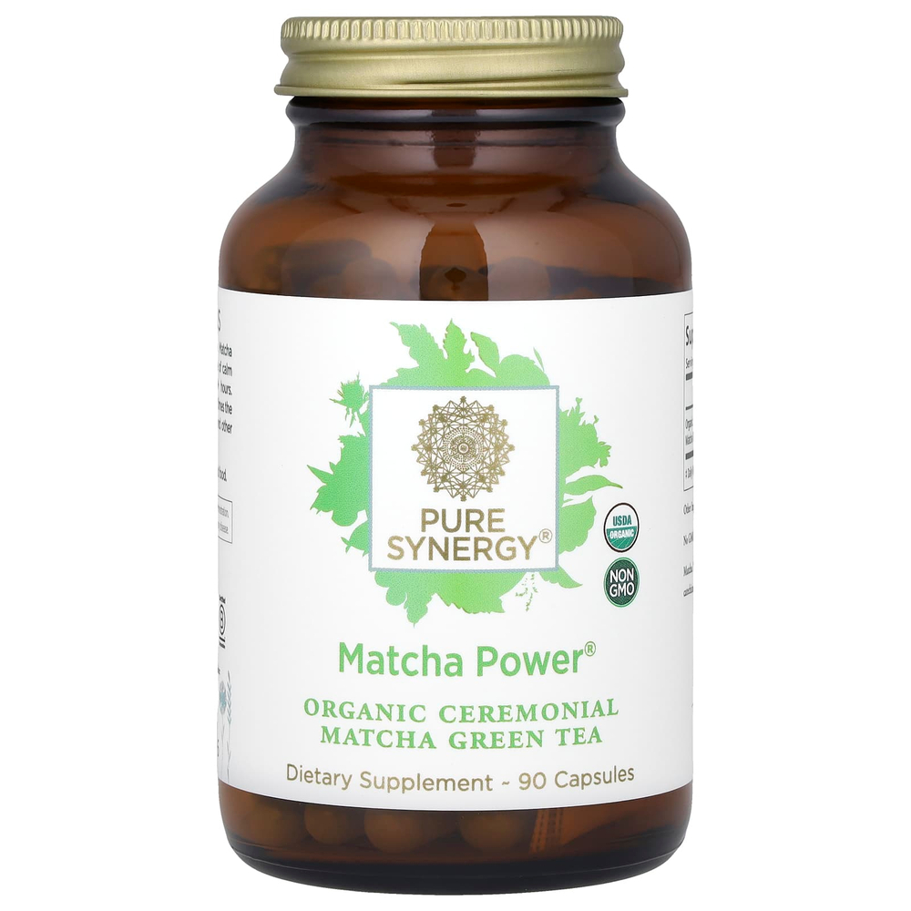 Pure Synergy, Matcha Power, 90 капсул (500 мг в каждой капсуле)