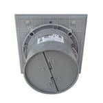 Энергосберегающий бесшумный вентилятор ММ-Р 06 UE стекло квадрат 100 м³/час 5,5 Вт с обратным клапаном светло серый